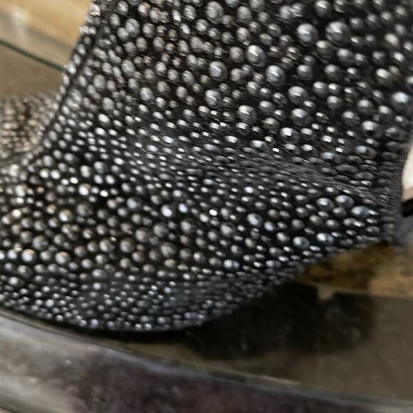 Shoes heels Jeffery Campbell heel strap open toe black size 8 pebbled, black . - Picture 7 of 7